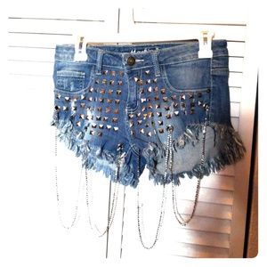 EUC Jean Shorts with Bling
